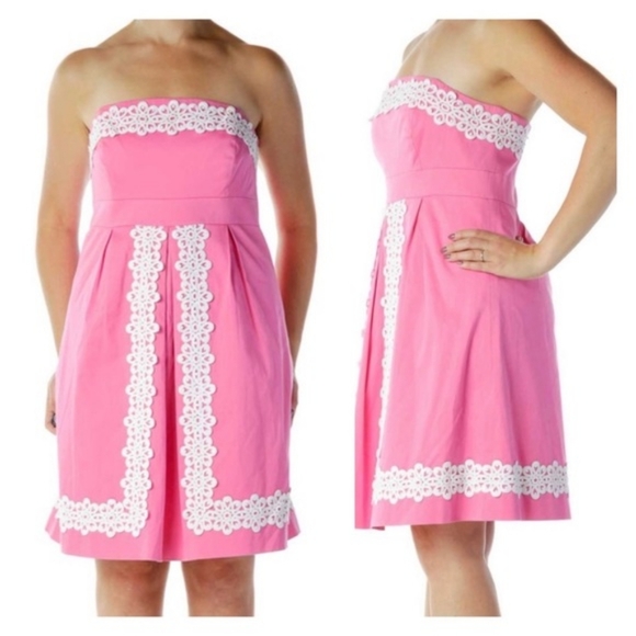 Lilly Pulitzer Dresses & Skirts - LILLY PULITZER Betsy Pink Floral Lace
